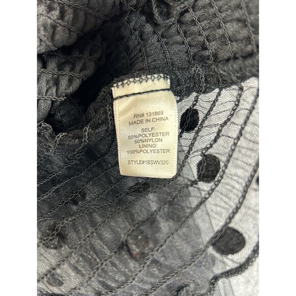 Evolutionary Black Sheer Overlay Top Long Sleeve Whimsigoth Fairy Size M - Picture 6 of 9